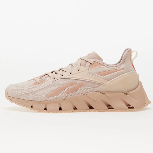 Reebok Zig Kinetica 3 Running Sneakers Peach Pink 8.5 Chunky Utility Gorpcore - Picture 1 of 9